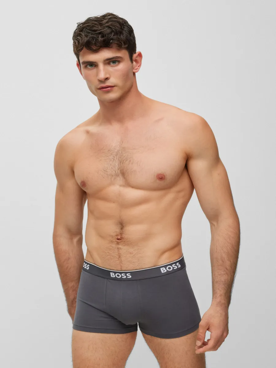 BOSS Men s Underwear Trunks 3 pcs Open Blue