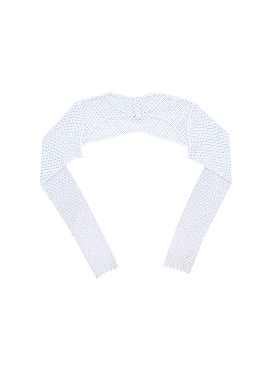 SABINA MAD MOISELLE NEO-NOSTALGIC 23 HAILEY OPEN CHEST GLOVES TOP STYLE - WHITE