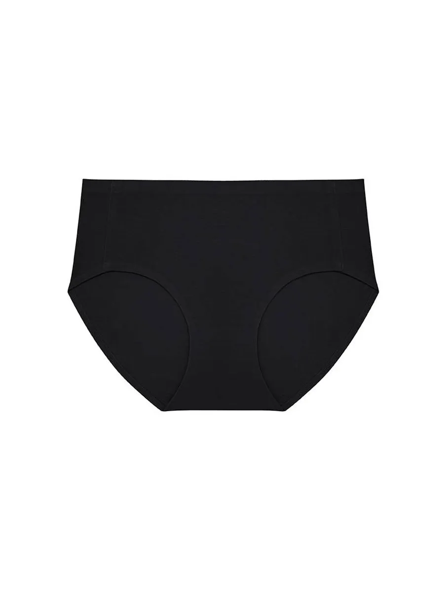 SABINA Seamless Fit Modal Mid Waisted Panty - Black