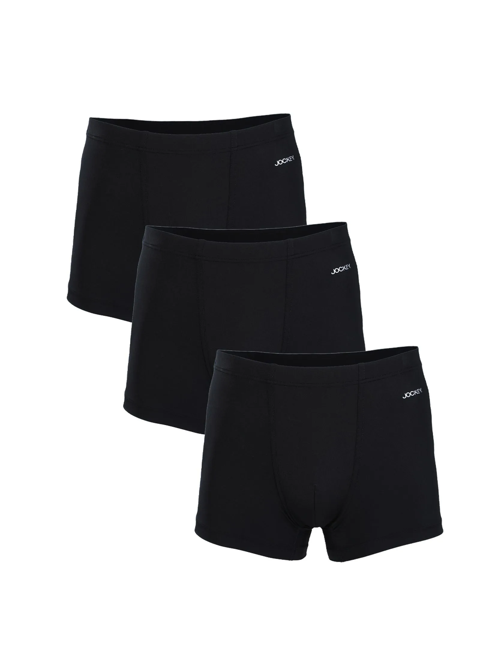 JOCKEY UNDERWEAR Men's VALUE PACK TRUNKS BLACK (Pack3)