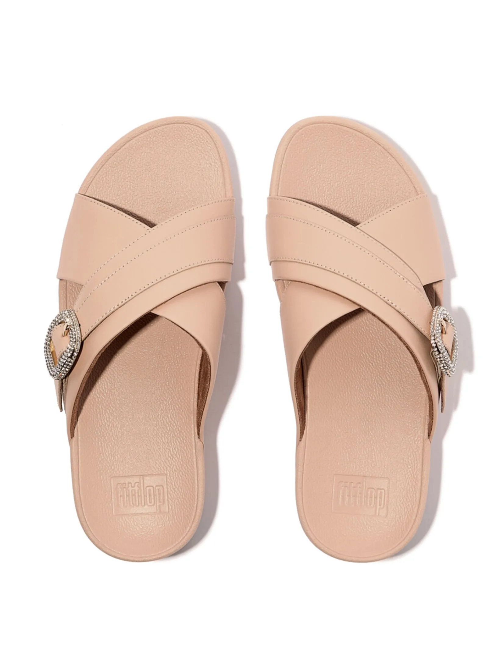FitFlop™ WOMEN'S LULU CRYSTAL-BUCKLE CROSS BEIGE