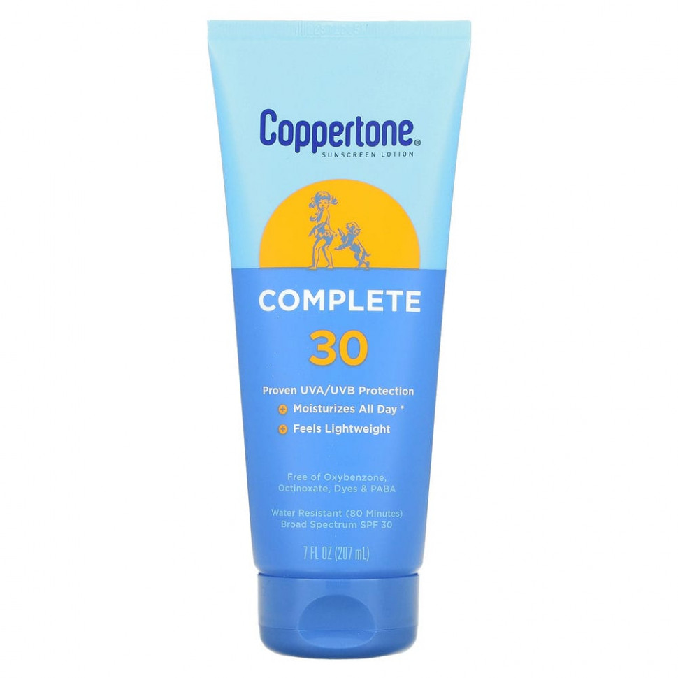 Coppertone, Солнцезащитный лосьон, комплексный, SPF 30, 207 мл (7 жидк. Унций)