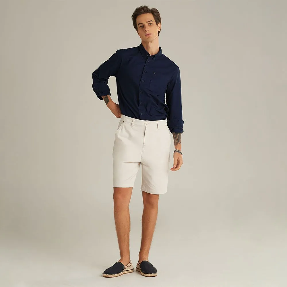 MC JEANS Men's shorts MCJZ074 medium cream color