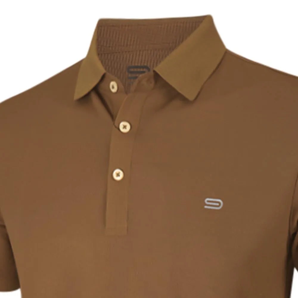 9NINE Men Golf Polo Shirt N25GOPOM05 Brown - 9N358AP616EKTH