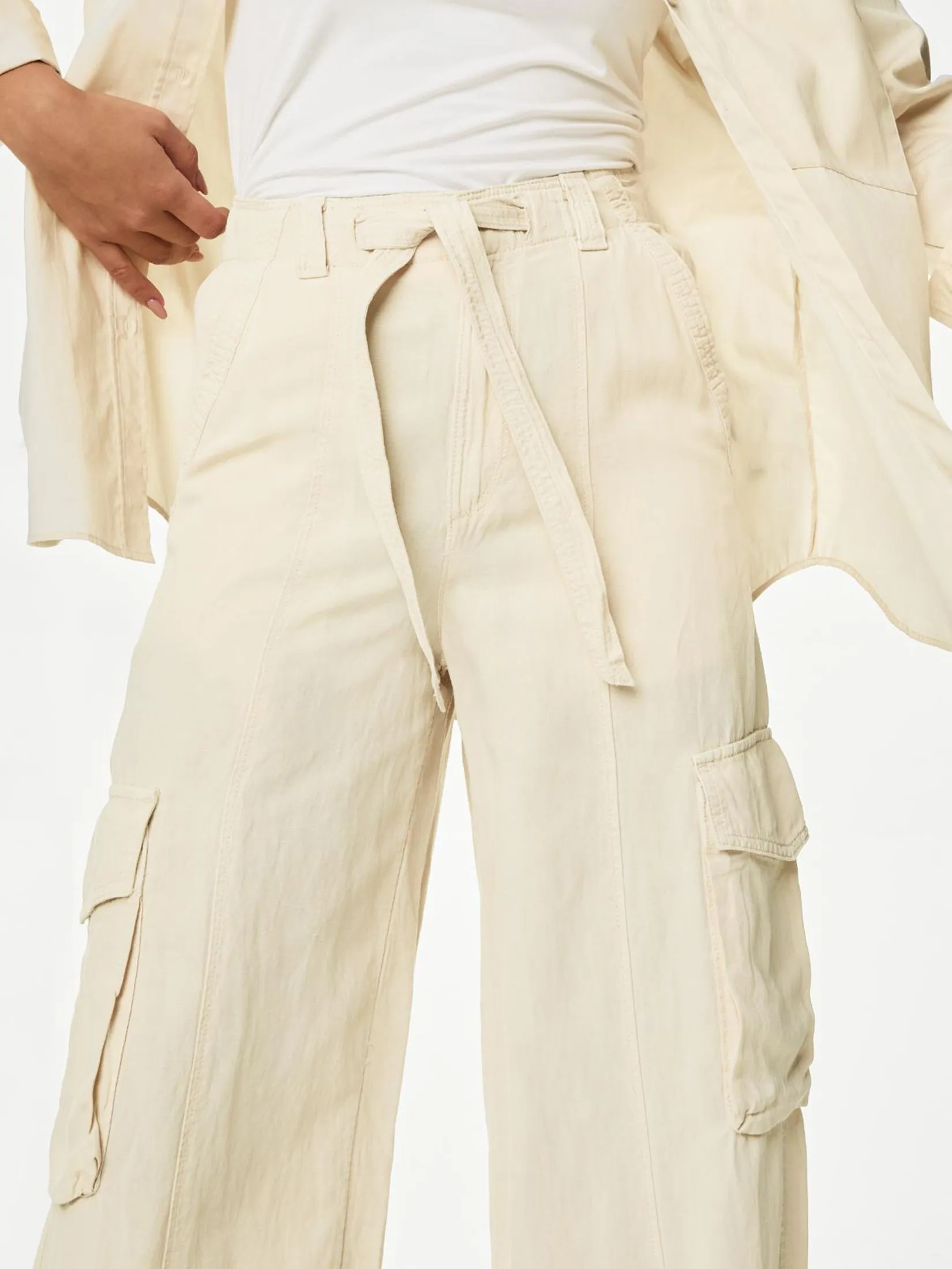 MARKS & SPENCER Women Trousers Utility Wide Leg Lyocell Blend