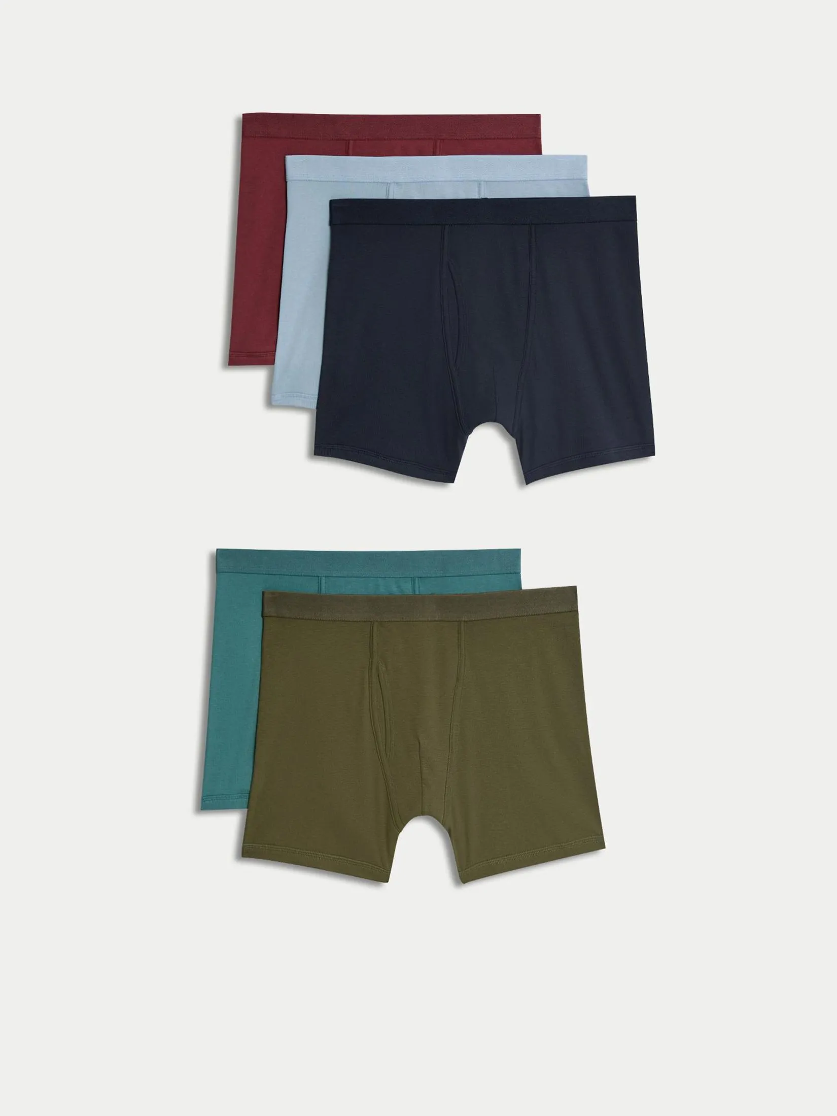 MARKS & SPENCER Men Trunks 5pk Pure Cotton Cool & Fresh Zz Multi