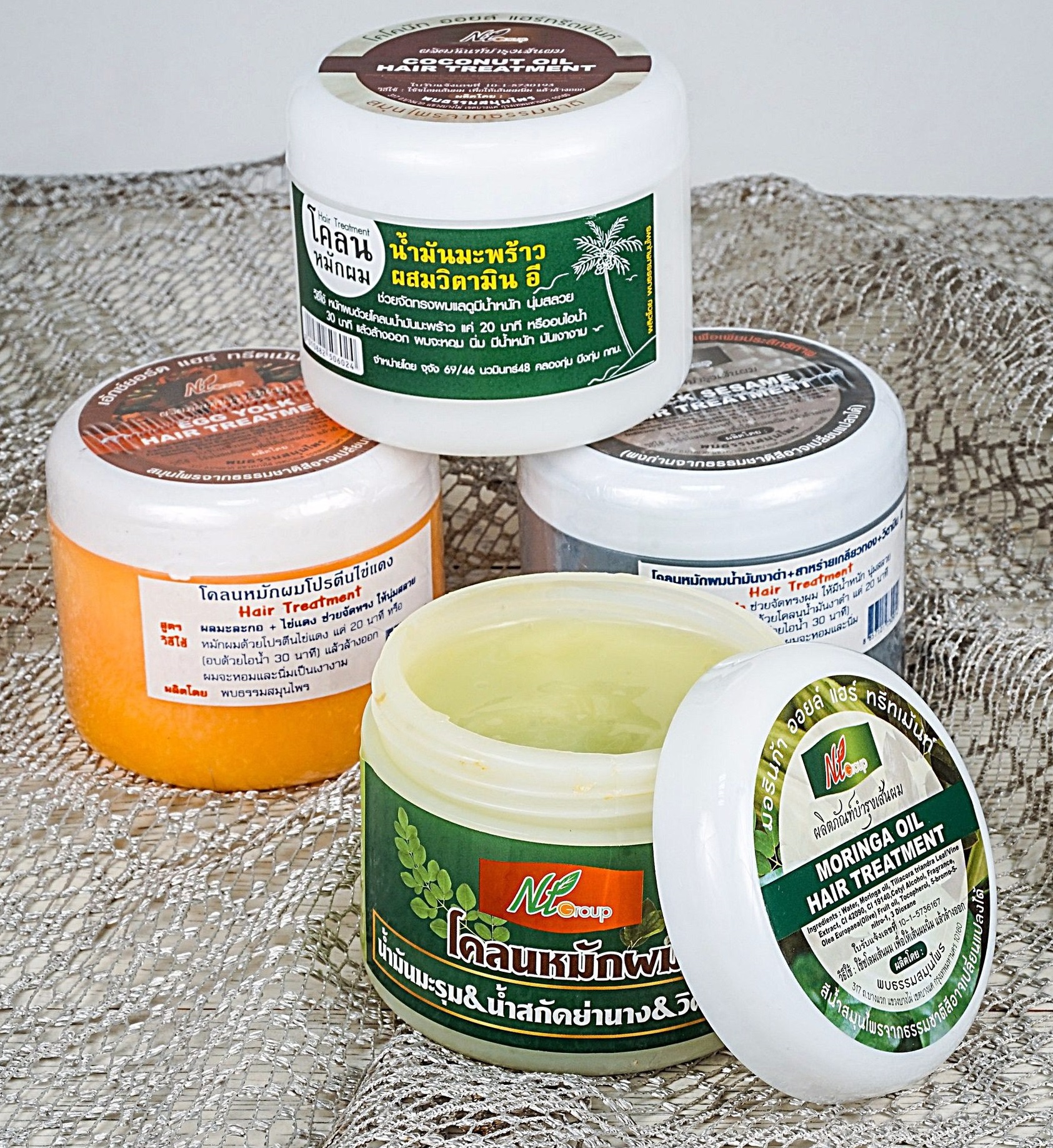 Черная маска с кунжутным маслом и спирулиной с реки Квай 100 или 300 мл