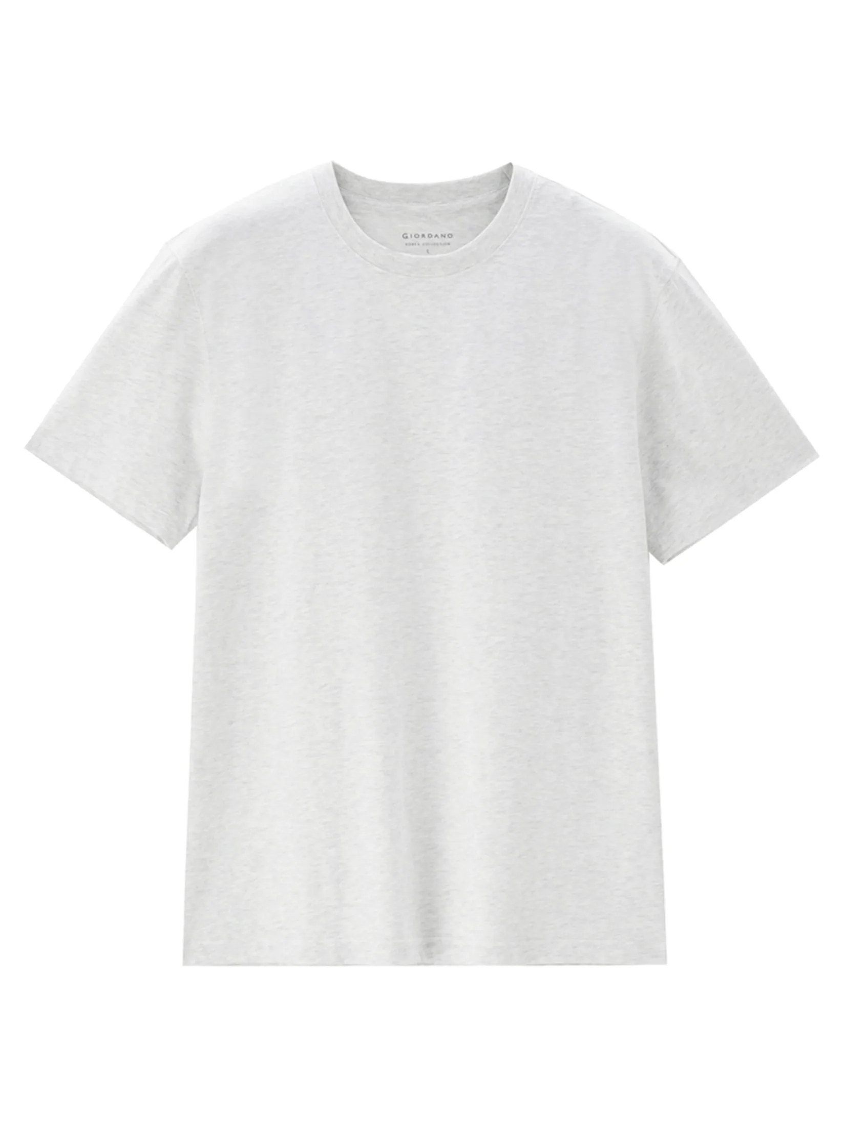 GIORDANO Men s Online Exclusive Soft-Touch Plain T-shirt (Korea) Light Grey