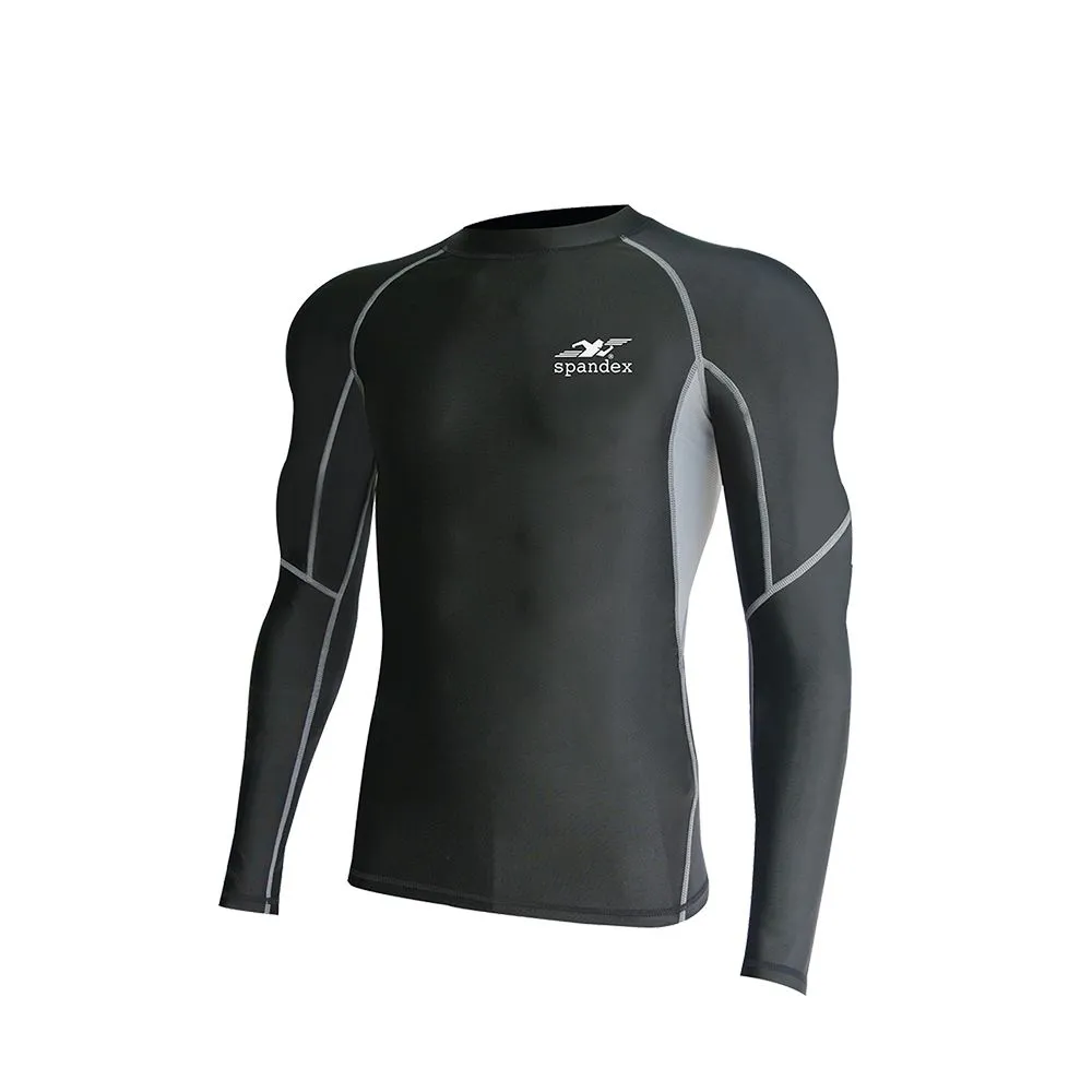 SPANDEX Black/Grey-NS003-Compression top Size - L
