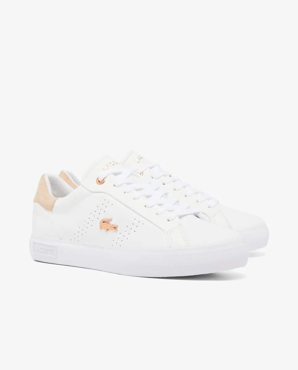 LACOSTE Women’s Powercourt 2.0 Leather Sneakers White