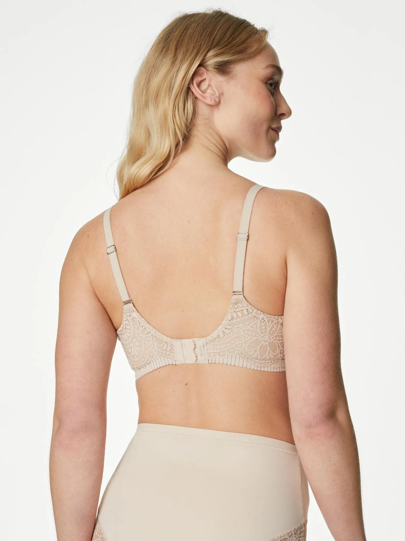 MARKS & SPENCER Women T-Shirt Bra Body Soft Wired Plunge Opaline