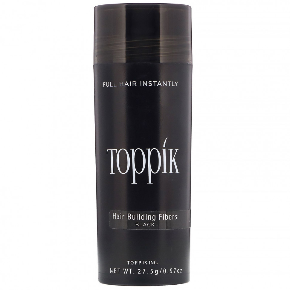 Toppik, Hair Building Fibers, загуститель для волос, оттенок черный, 27,5 г (0,97 унции) - TPK-01201-Светло-коричневый