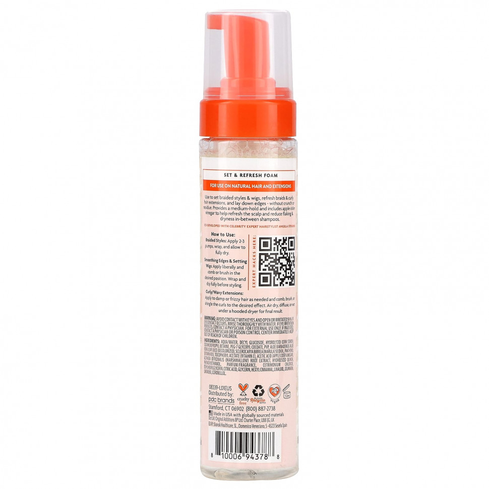 Cantu, Protective Styles by Angela, освежающая пенка для укладки волос, 237 мл (8 жидк. Унций)