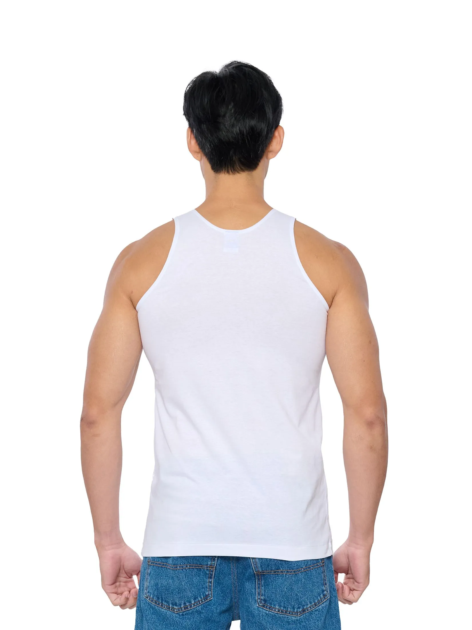 DOUBLE GOOSE White classic singlets.
