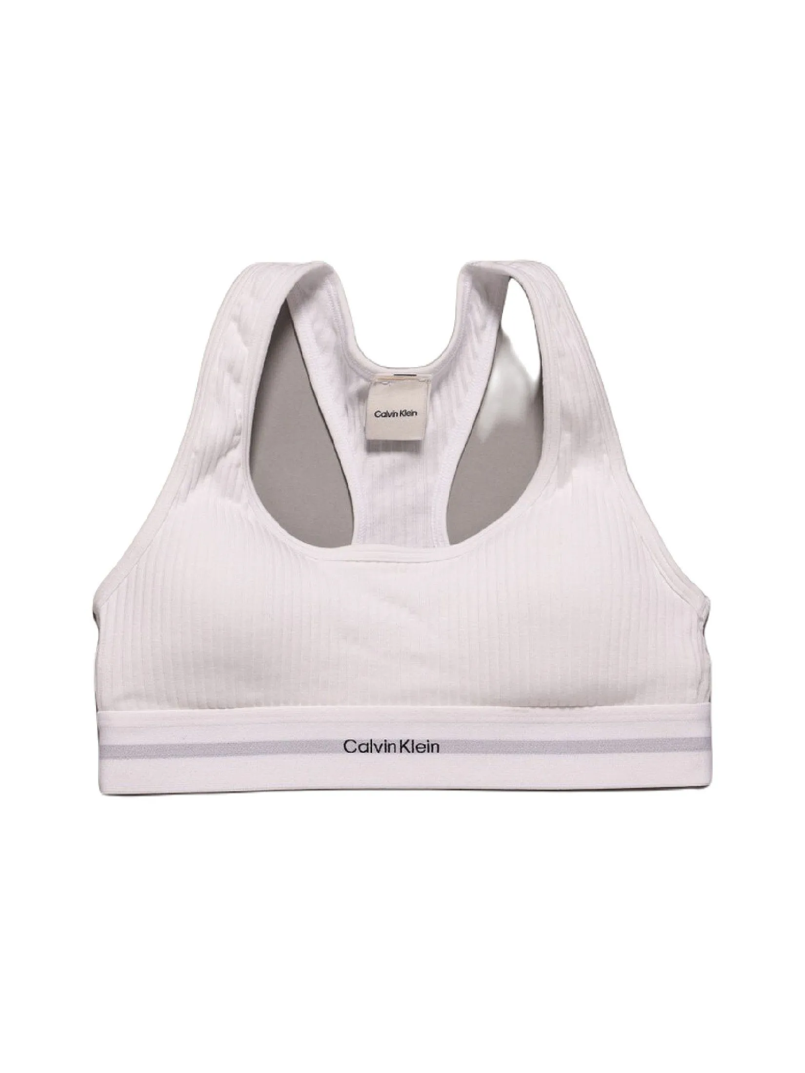CALVIN KLEIN Women's Modern Rib Lightly Lined Bralette White