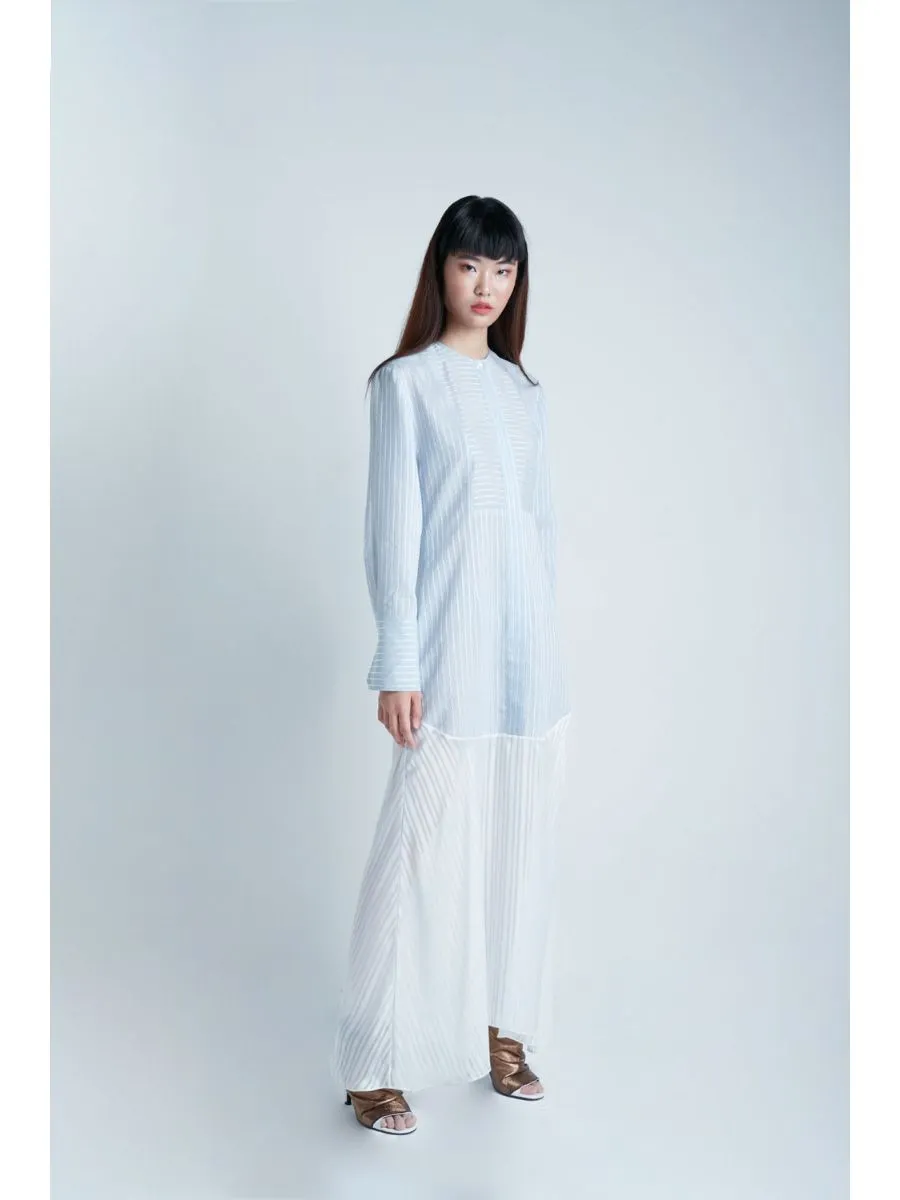 SENADA WOMEN LIGHT BLUE MAXI SHIRT DRESS