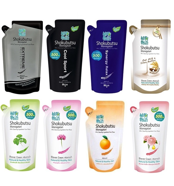 Японский крем - гель для душа Shokubutsu 500 мл 8 ароматов