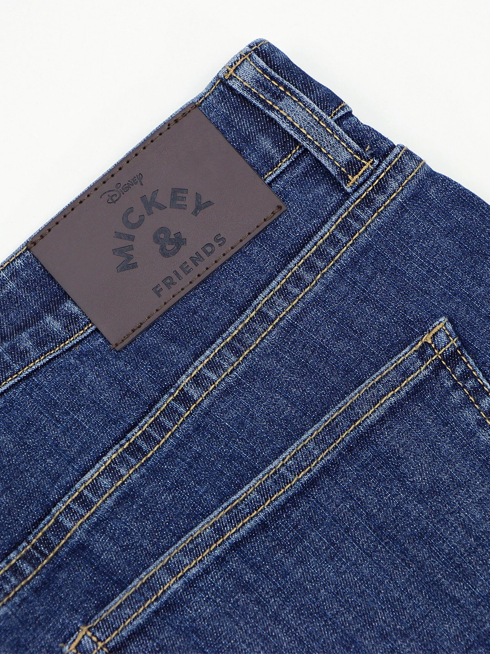 GIORDANO Men's Stretch Denim Shorts (Disney) Med Blue