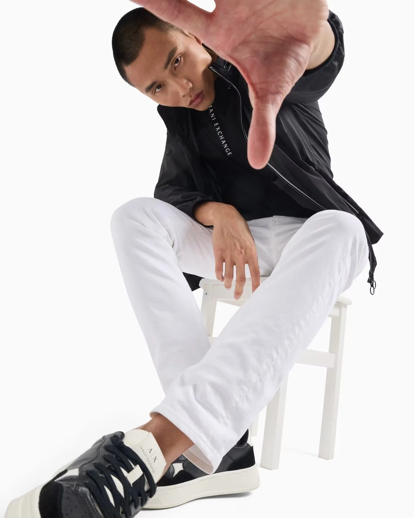 ARMANI EXCHANGE POLO Men 8NZF71-ZJH2Z-1200 Black