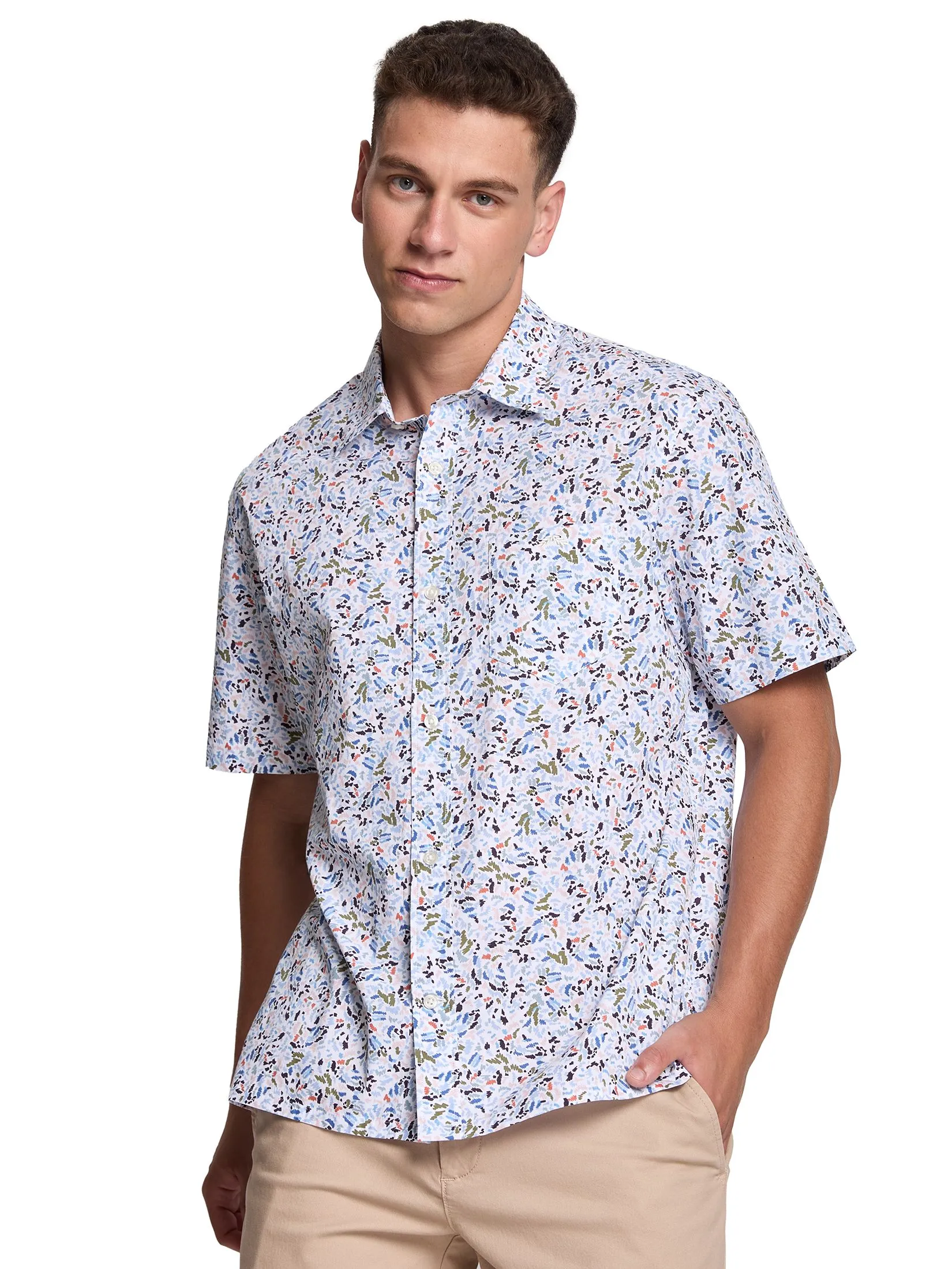 ALUMNUS Men Shirt Short Sleeves 2510SSRL29 Off White