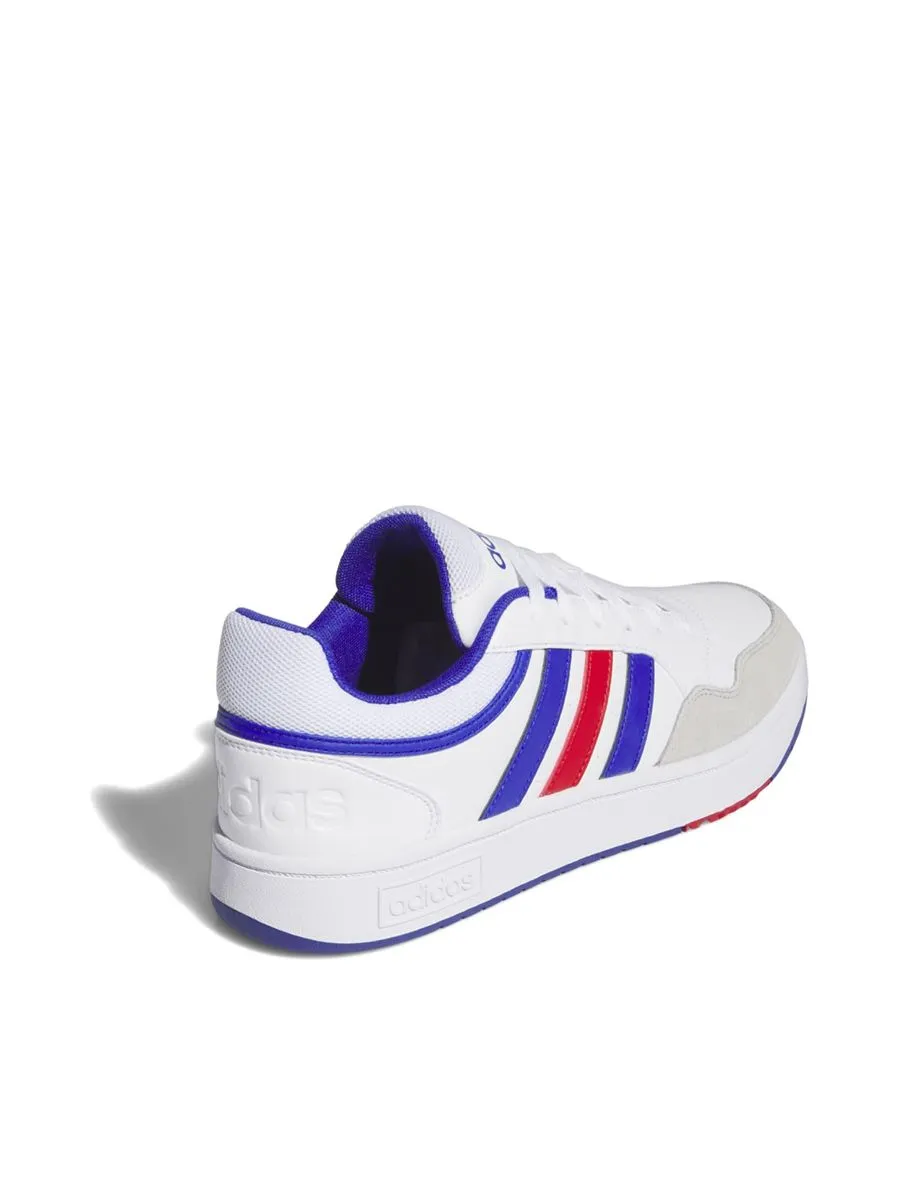 ADIDAS Men Sneakers Hoops 3.0 Cloud White / Lucid Blue / Better Scarlet