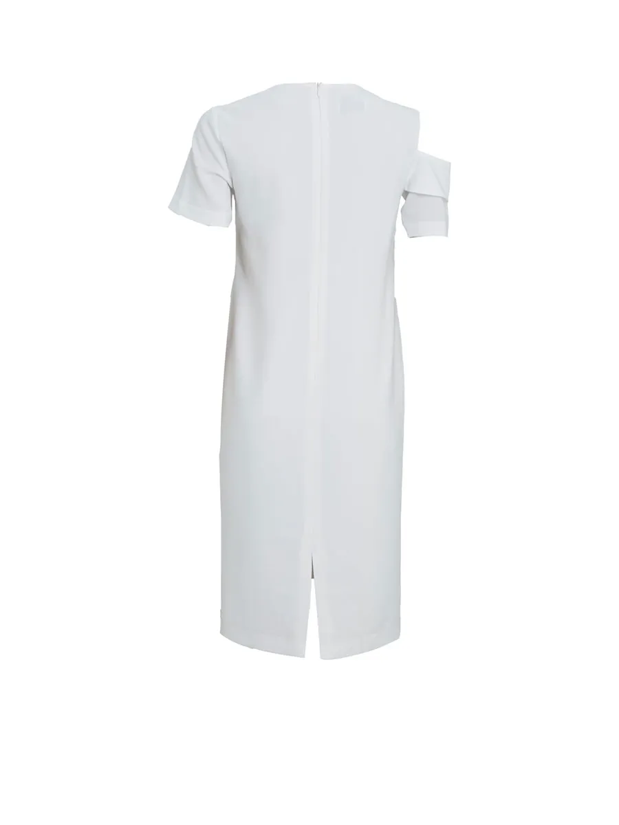 MONARCH Off-shoulder Shift Dress M98P085083 White