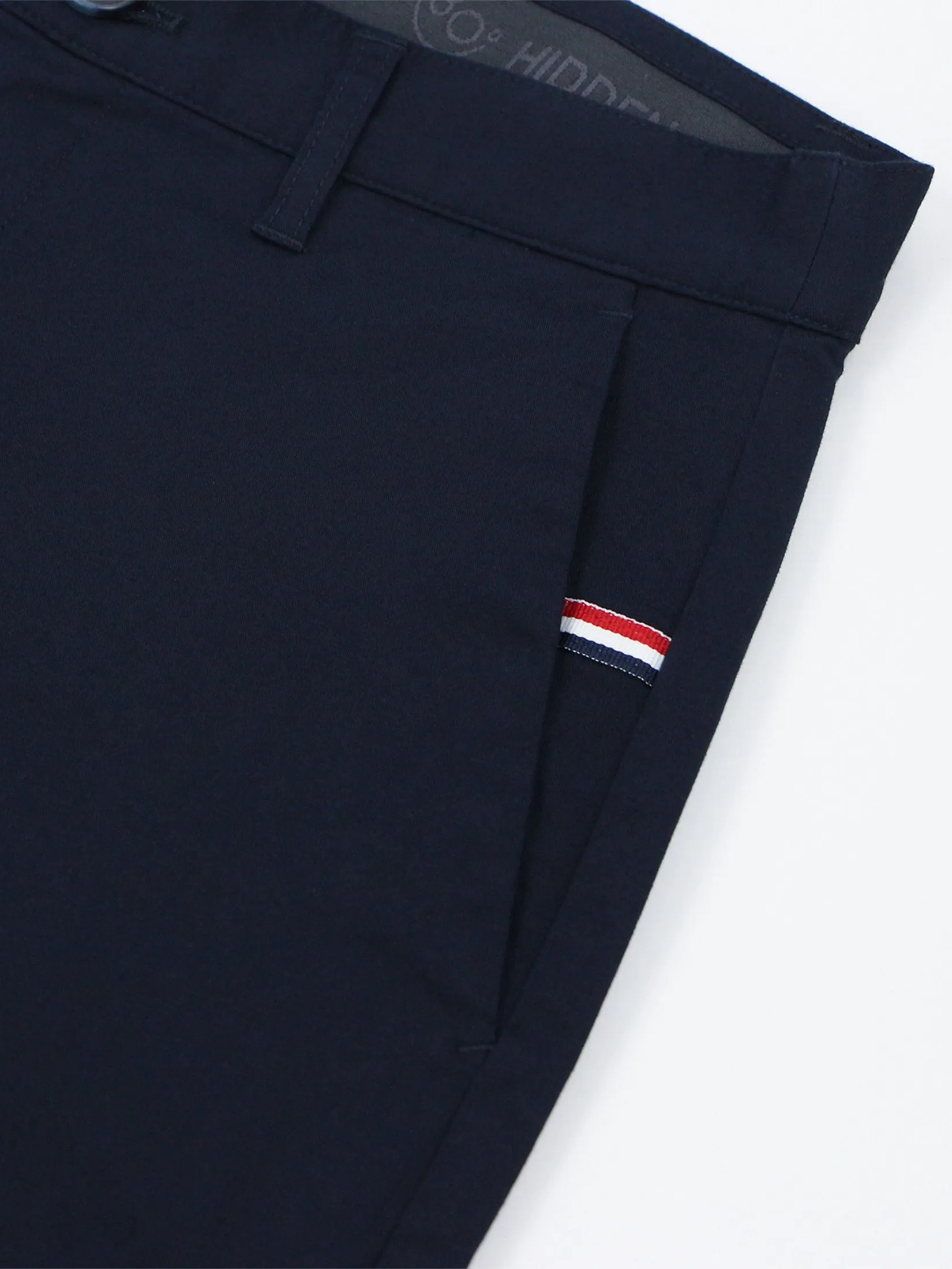 GIORDANO Men's Skinny Taper Khaki Pants (180° Elastic Waist)  Navy