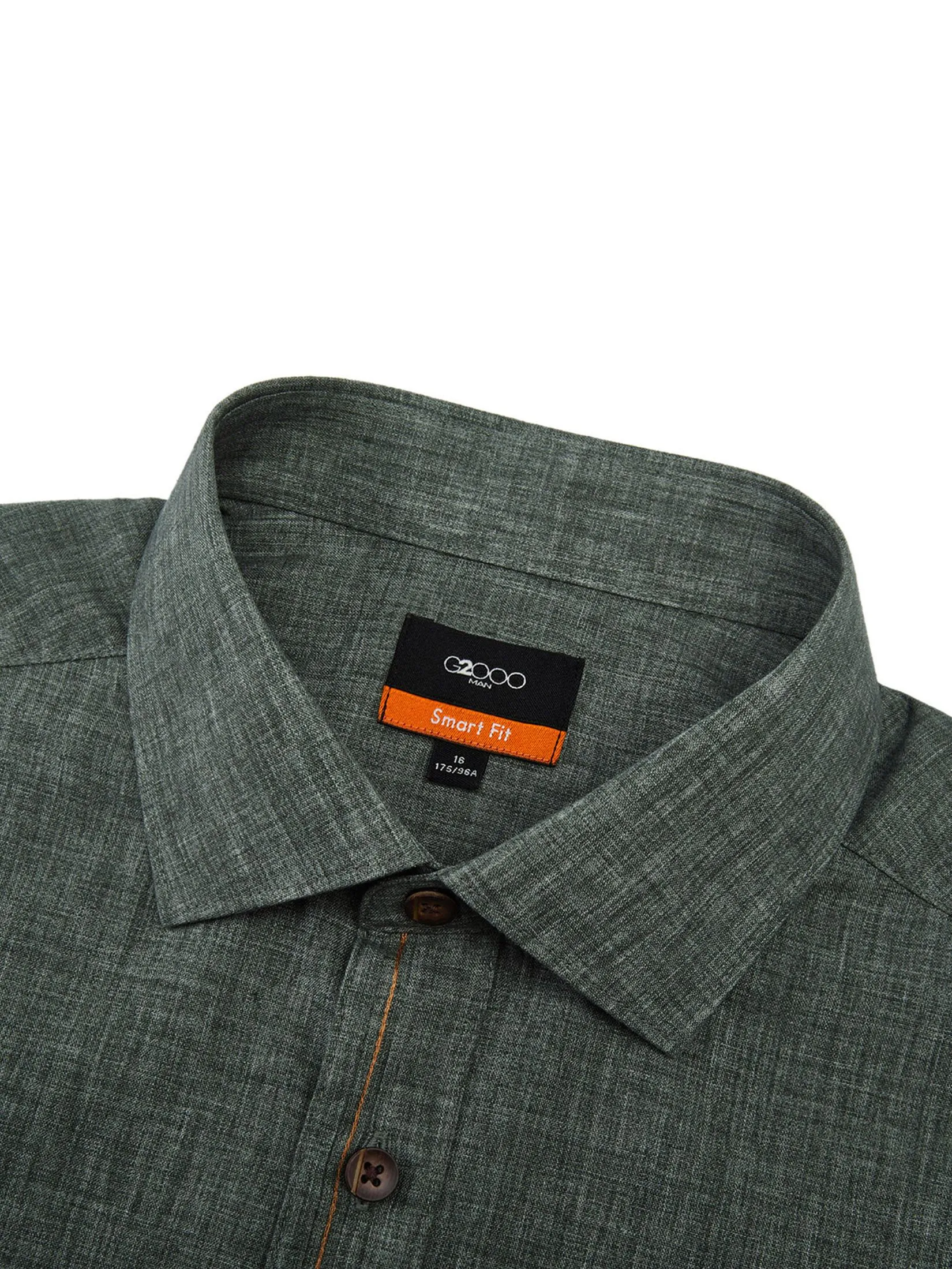 G2000 Men Clothing Linen Blend Casual Shirt  Smart Fit - Green