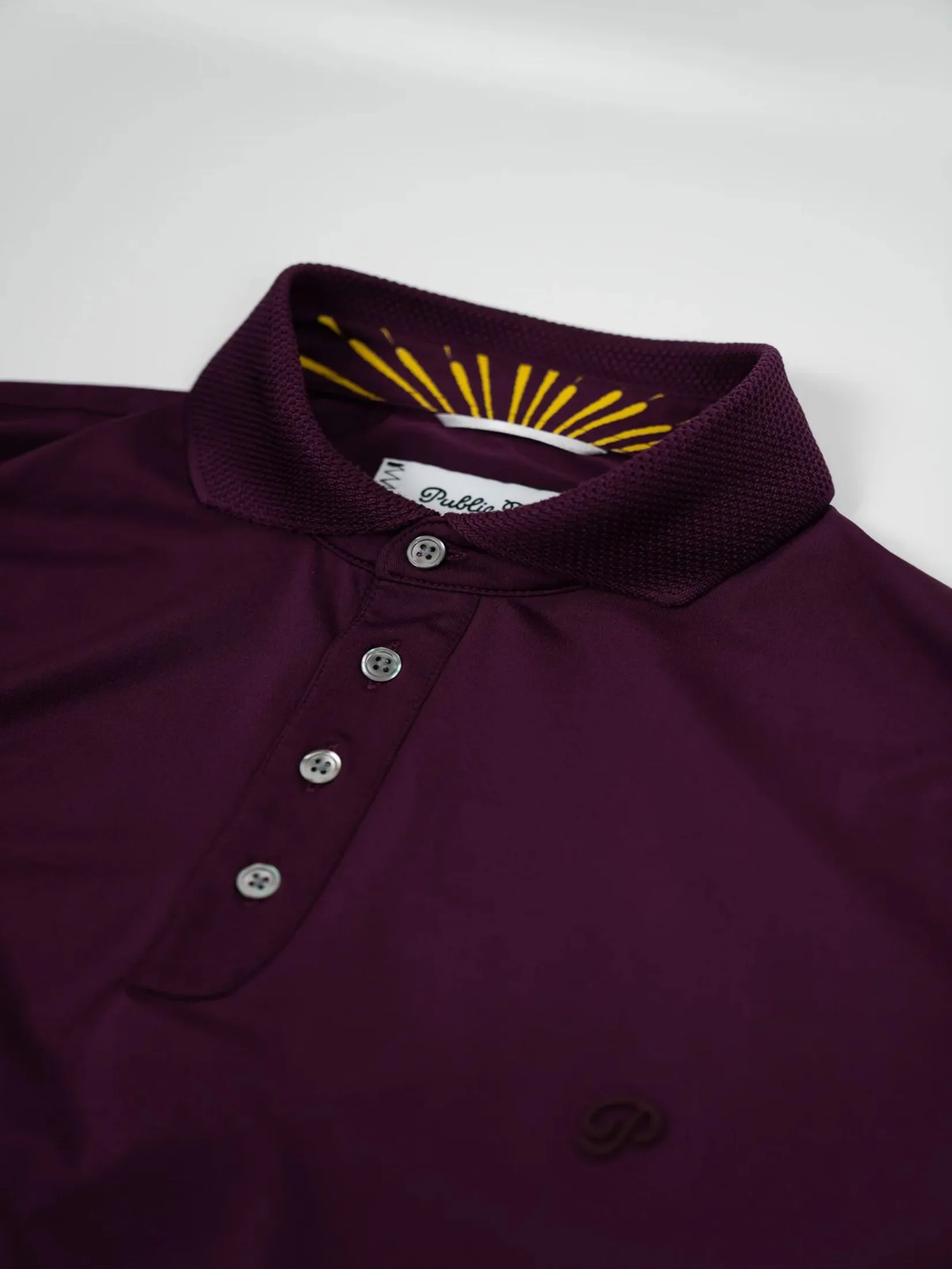 PUBLIC DRIP PUBLIC ATHLETE TONAL POLO IN MAROON