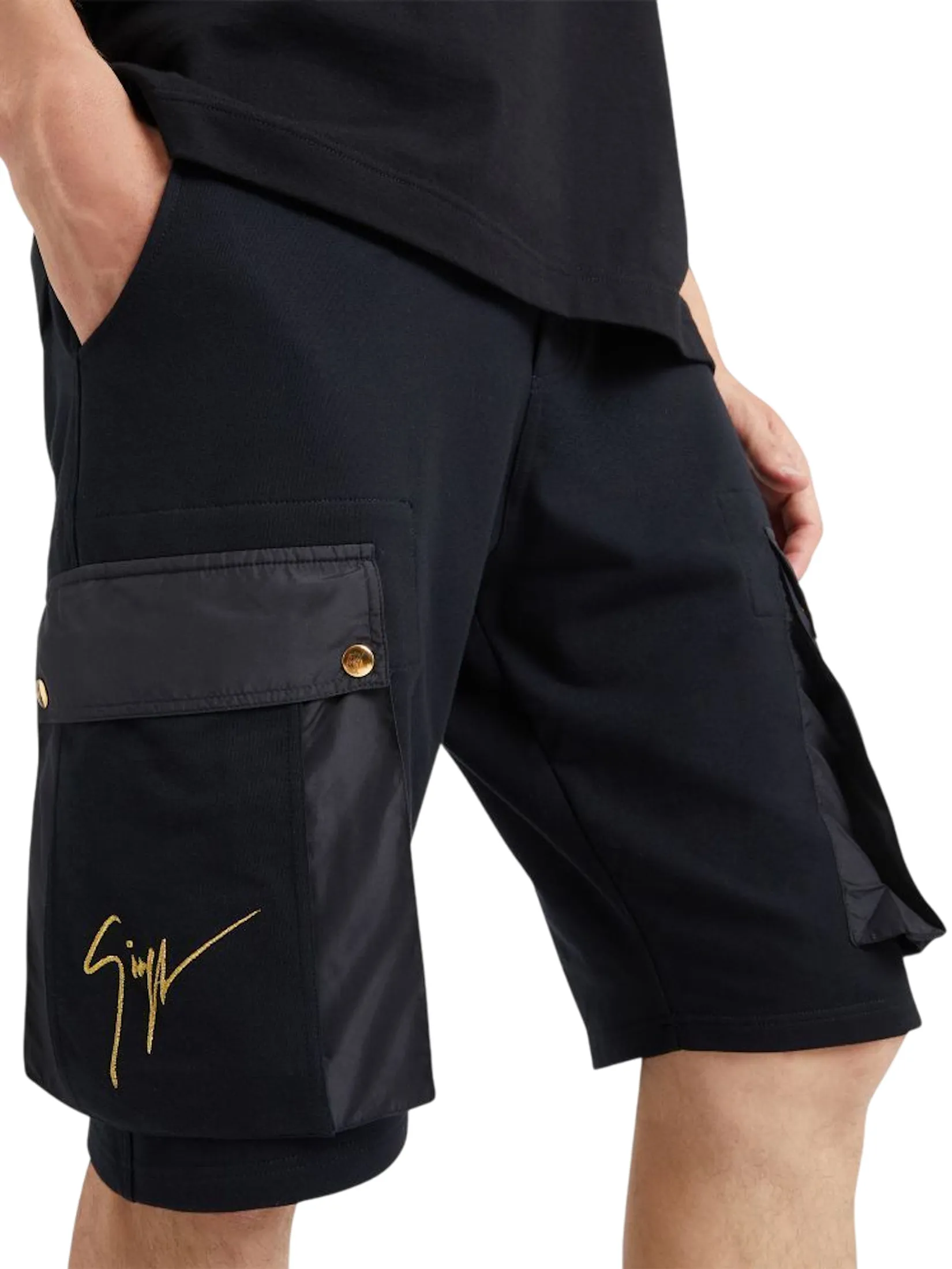 GIUSEPPE ZANOTTI MEN THE SHORTS LR-39 NERO BLACK