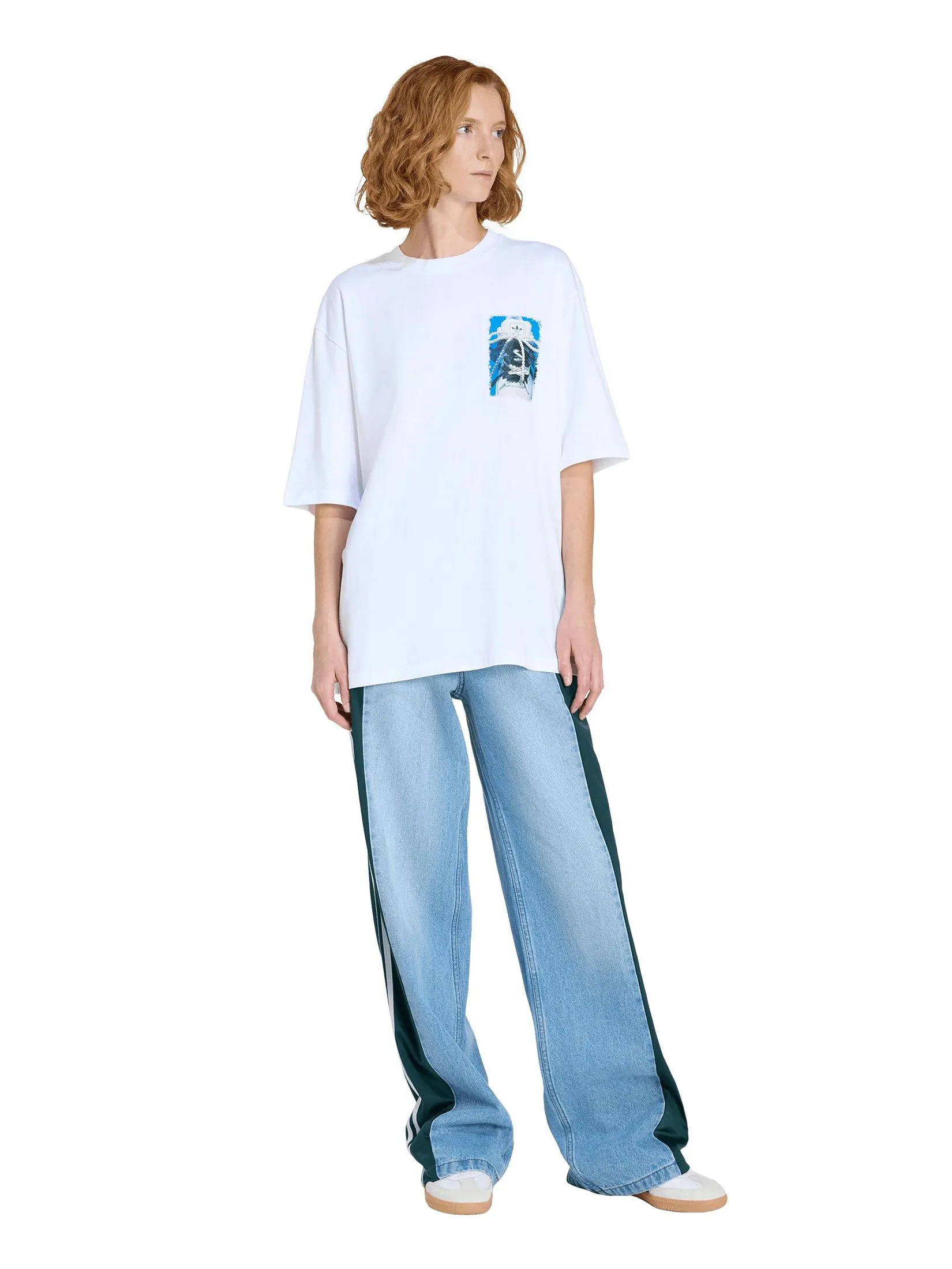 ADIDAS Women Joggers Adidas Originals Athletic Dept Denim Firebird KF2318 Blue / Light Blue / Aurora Ivy