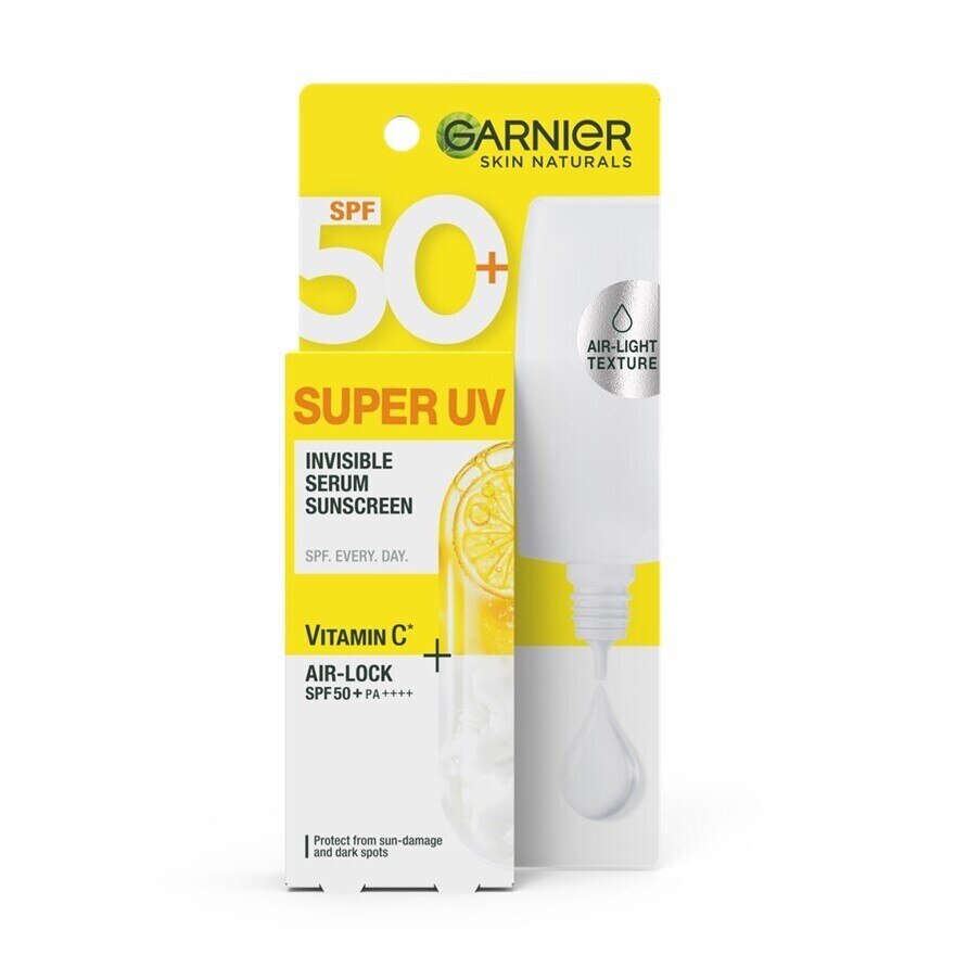 Garnier Skin Naturals Super UV-Invisible Serum Sunscreen SPF50+ PA++++ 30 Ml.