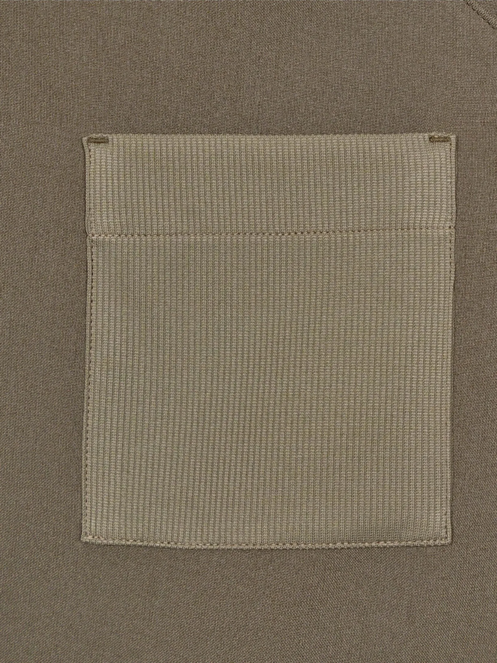 TAKEO KIKUCHI MEN BEIGE STRETCH BONDED DOUBLE SS POLO SHIRT