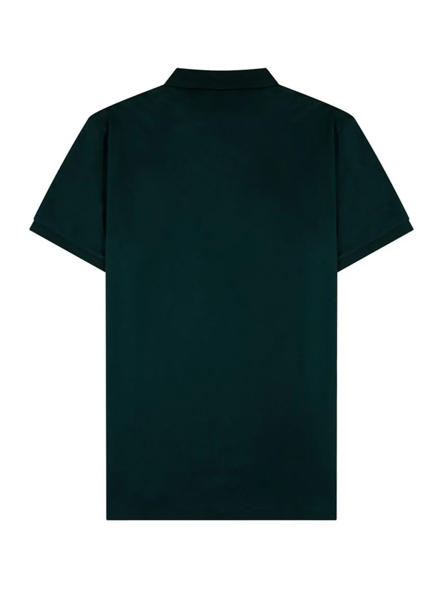 GIORDANO Men's short sleeve polo shirt interlock fabric Red Green