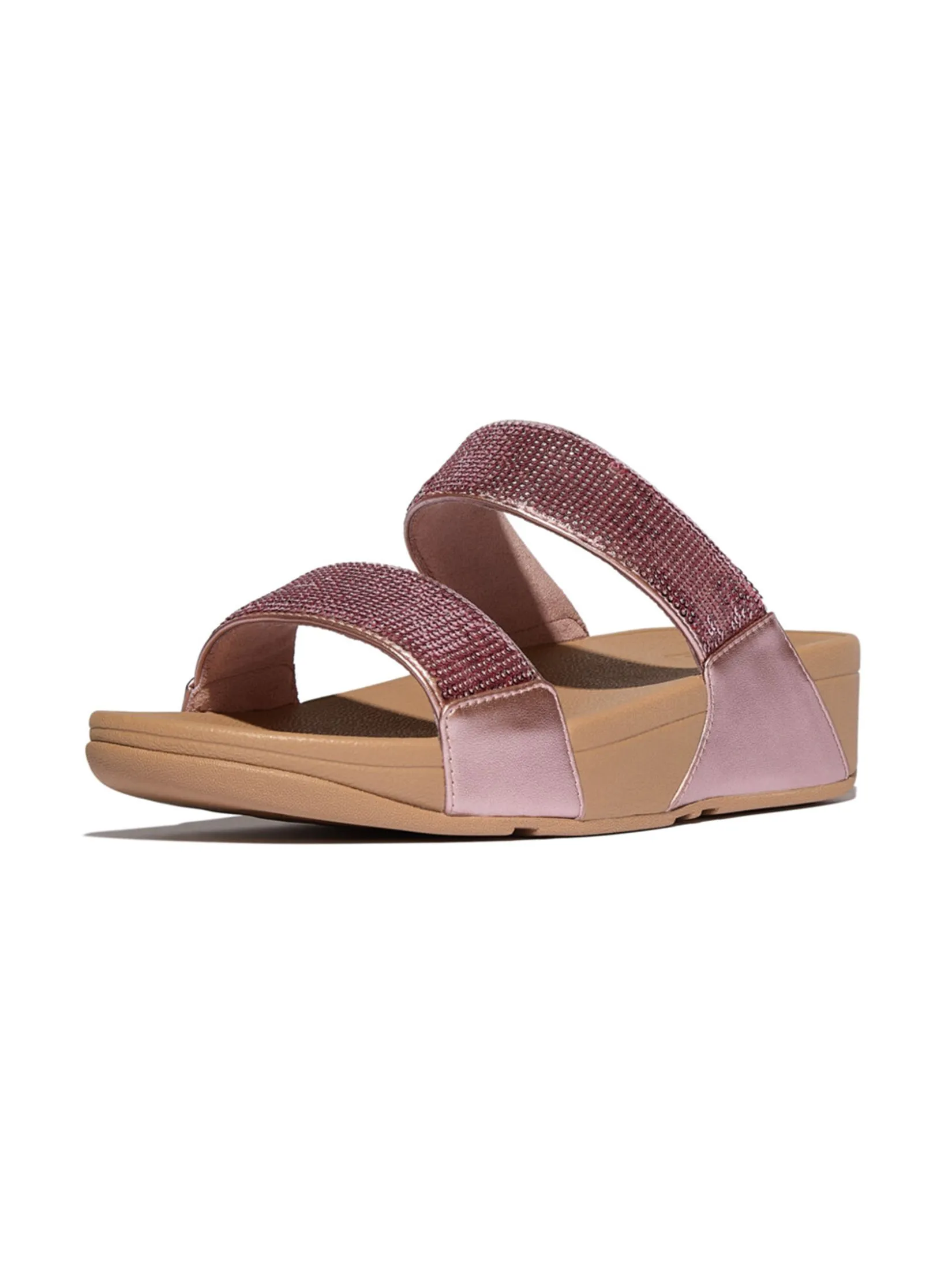 FitFlop™ WOMEN'S LULU SEQUIN SLIDES PINK