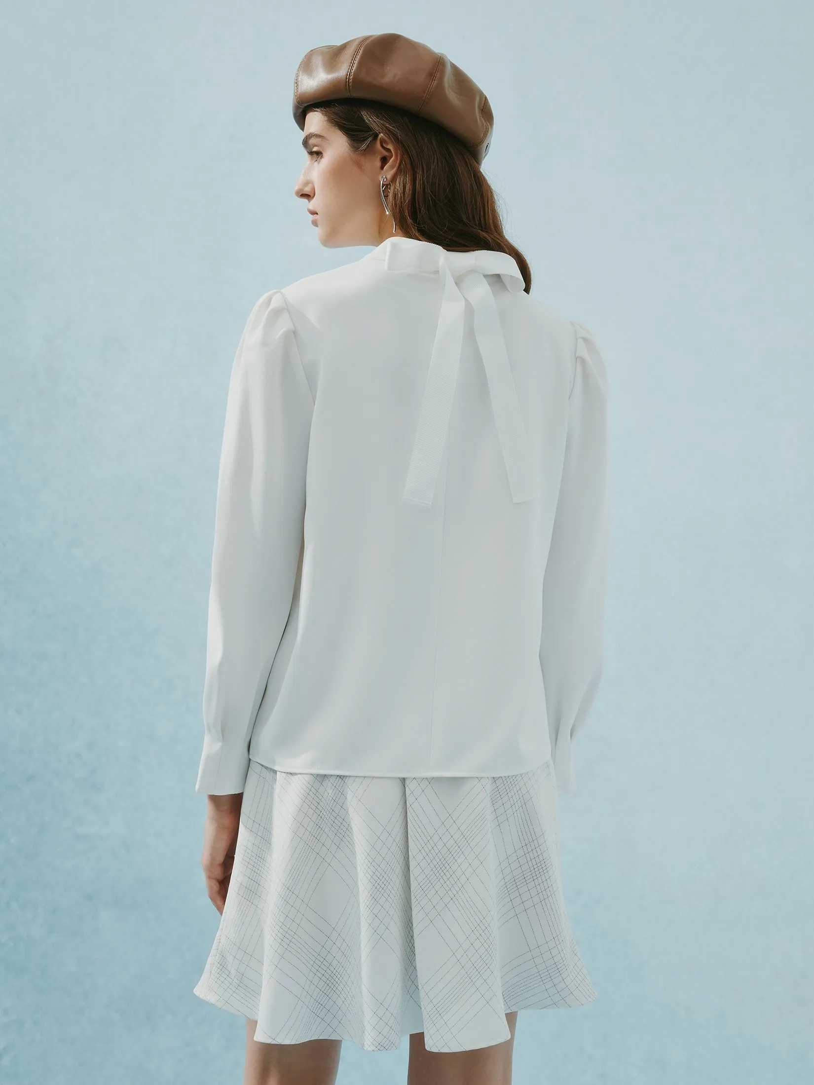 G2000 Women Clothing Poly Textile Crepe Blouse Regular Fit - Off-White