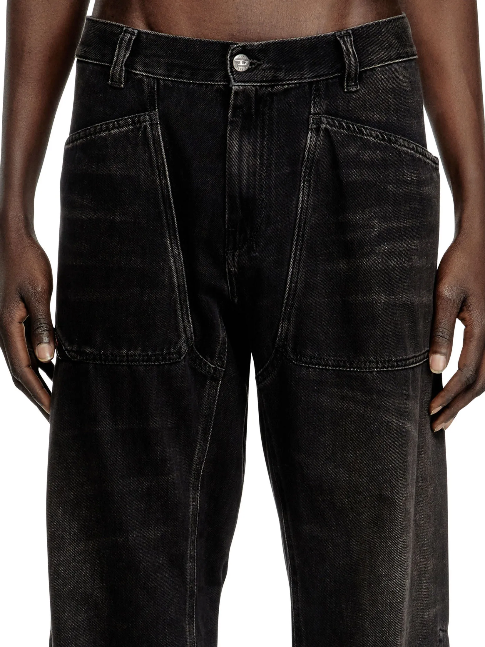 DIESEL Men Jeans Pants D-ZETA L.30 TROUSERS Black