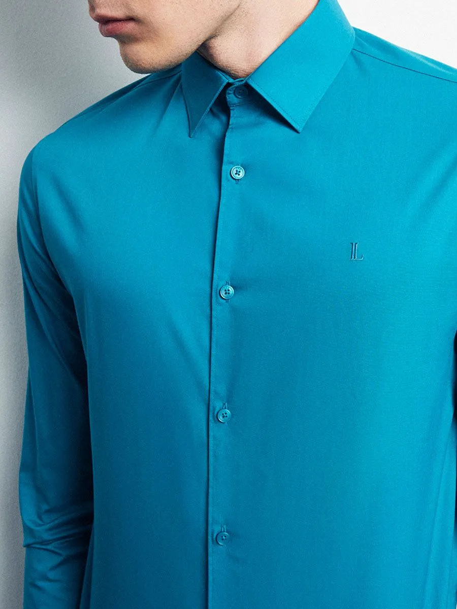 LTD Slim Fit Shirt Men Mid Green