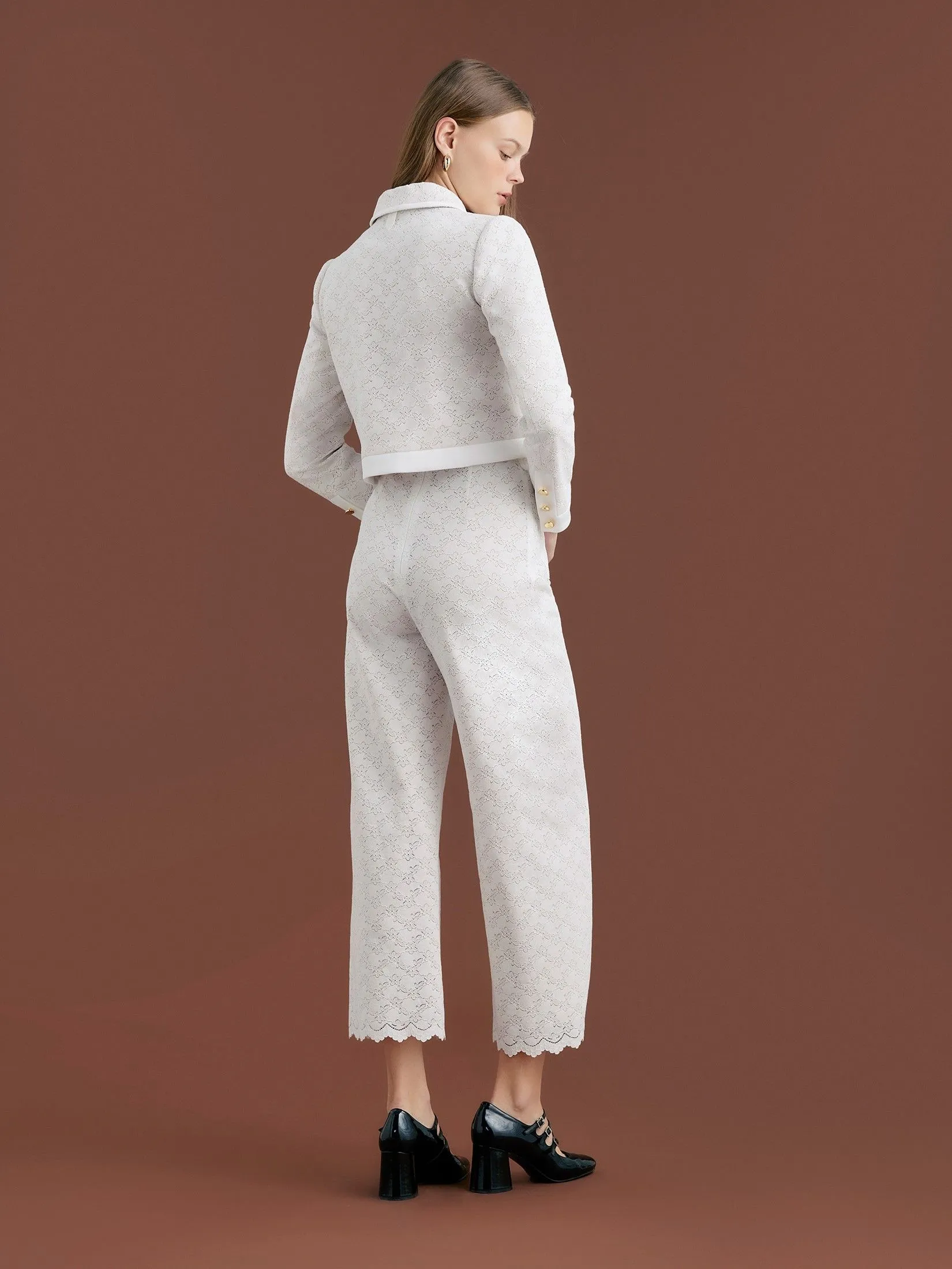 ASV (AW24) Elysia Floral Lace Women Pants White