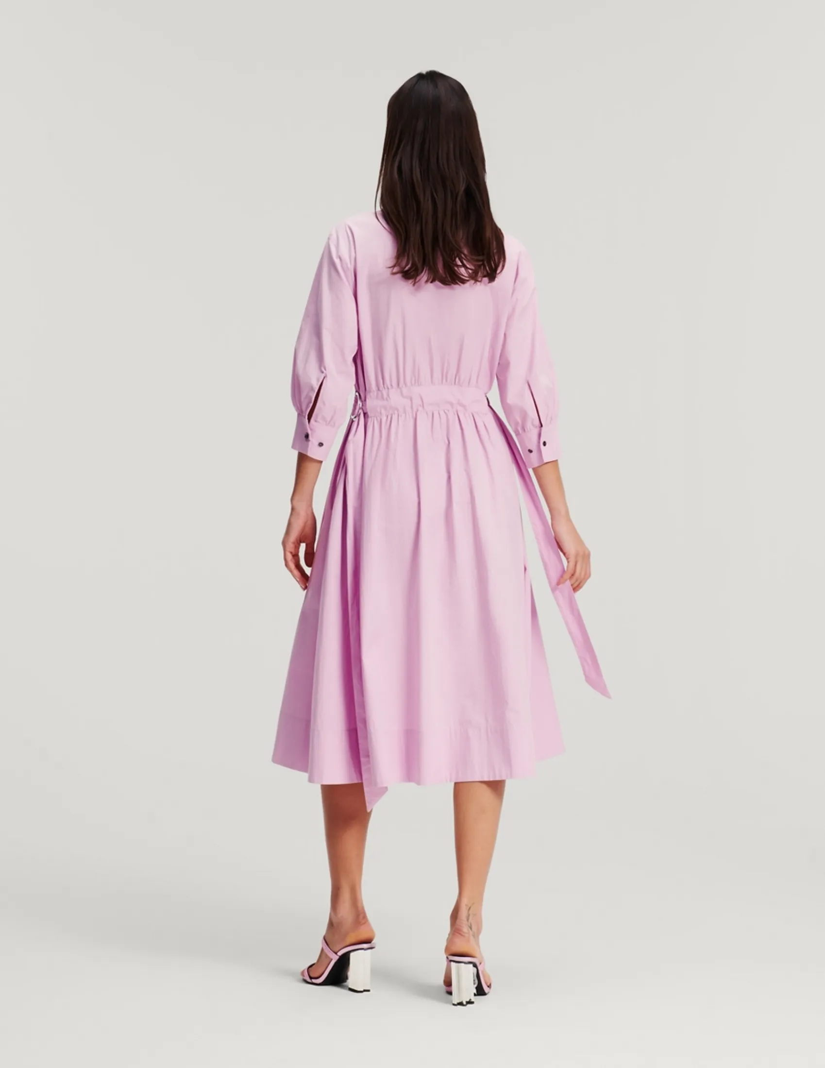 KARL LAGERFELD RTW-1 SHIRT WOMEN DRESS ORCHID BOUQUET