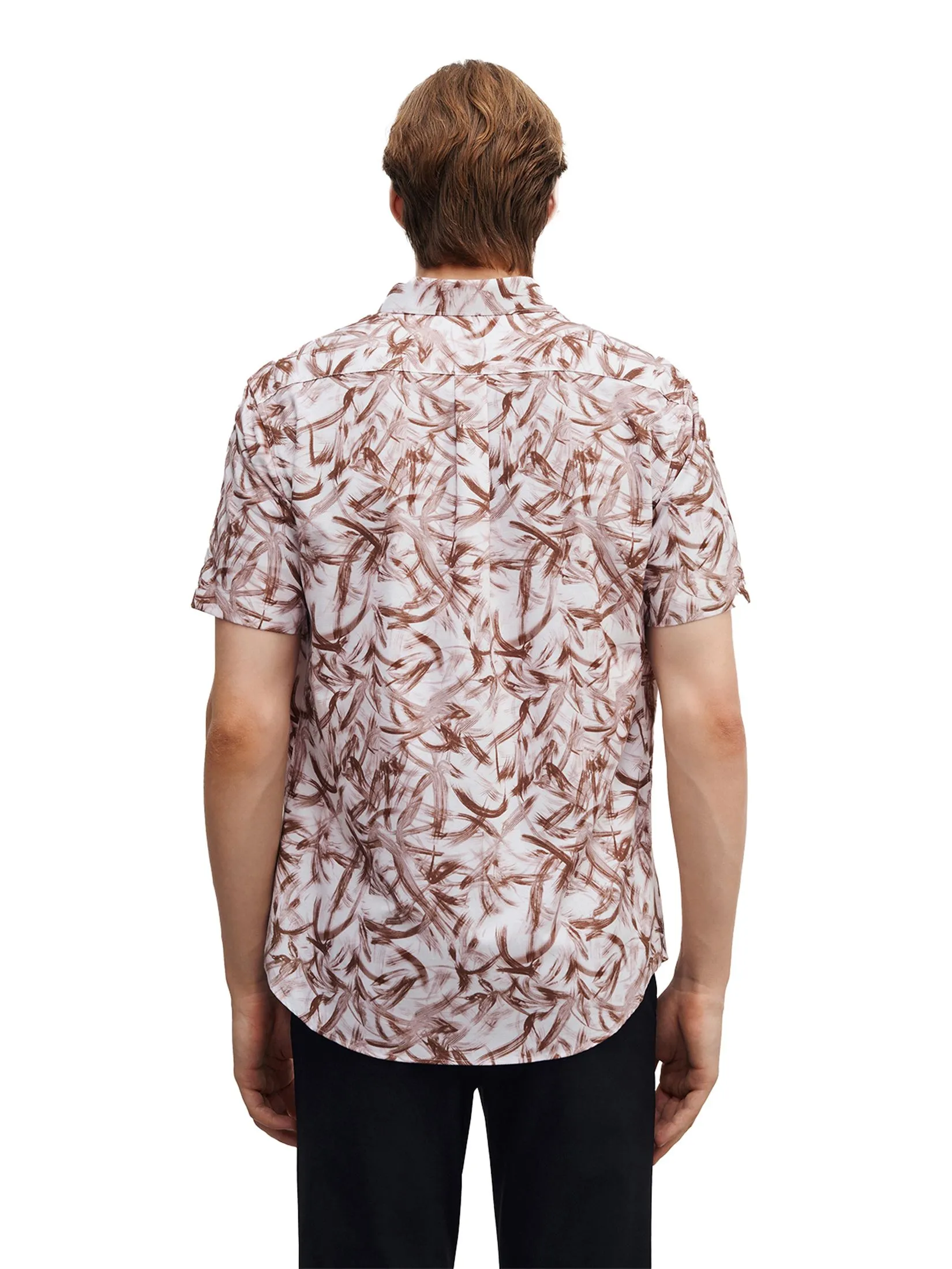 G2000 Men Clothing Wrinkle Free Cotton Smart Fit Short Sleeve Casual Shirt  Smart Fit - Brown