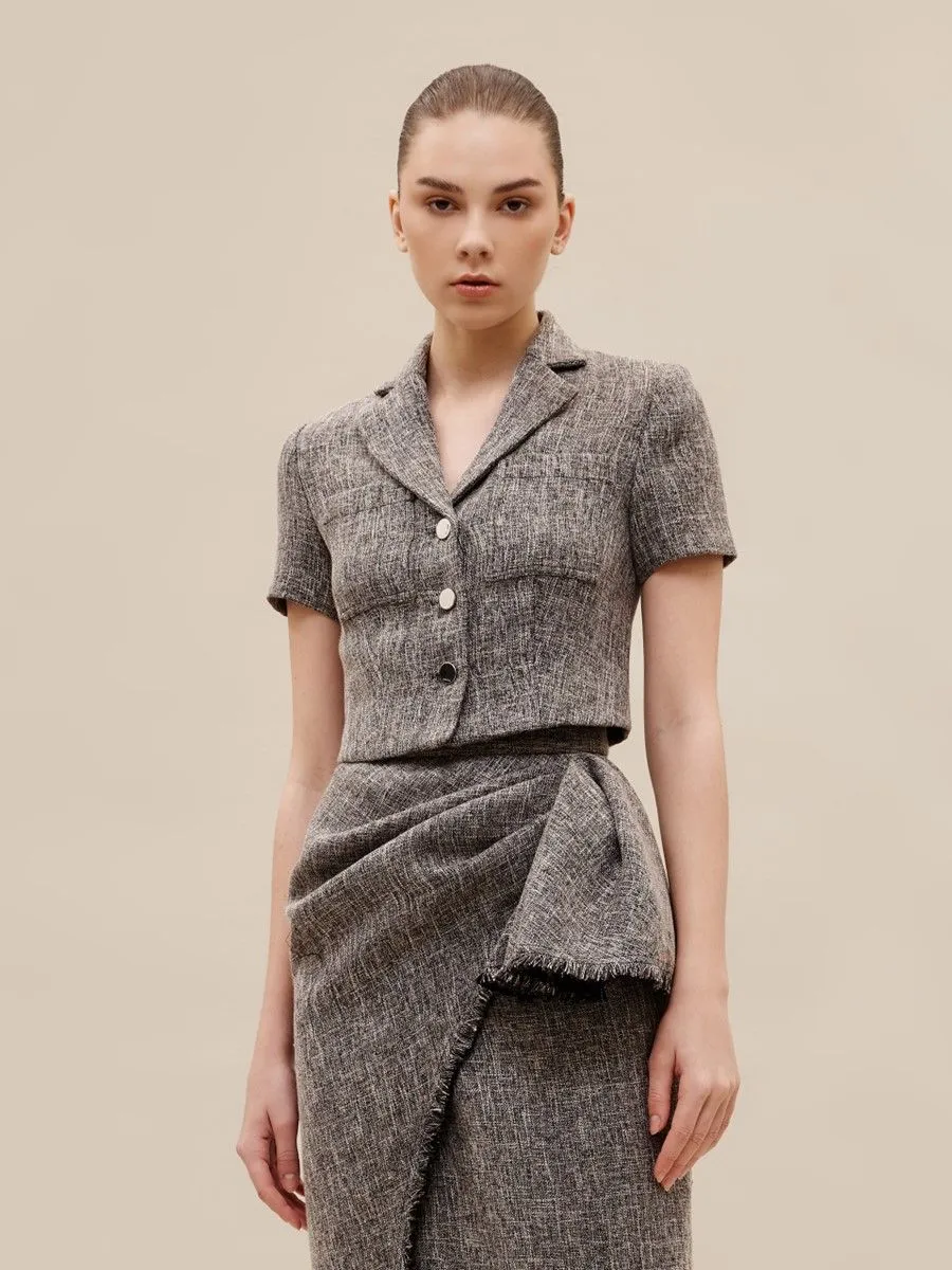 ASAVA ( SS24 )Adara Cropped Women Jacket Black