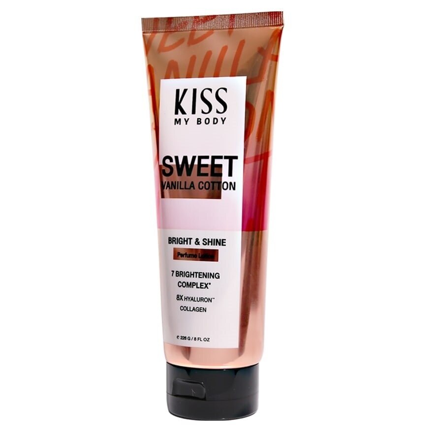 Kiss My Body Bright  Shine Perfume Lotion Sweet Vanilla Cotton 226 G. โลชั่นน้ำหอม
