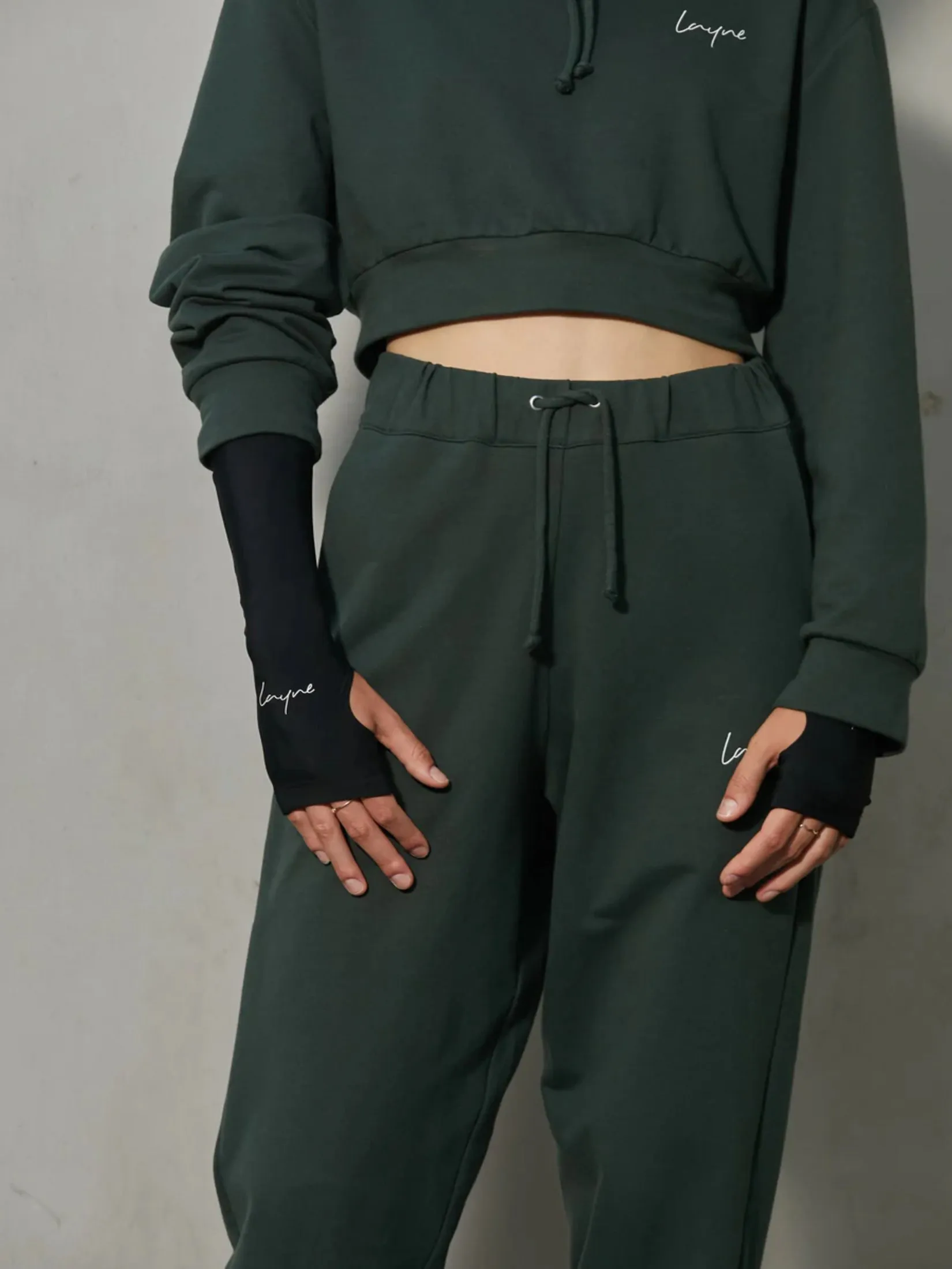 LAYNE LAYNE LEXIE TRACK SWEATPANTS IN GREEN