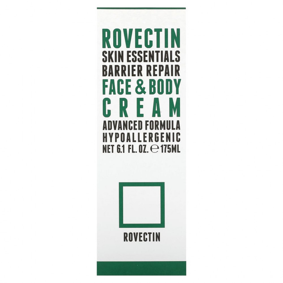 Rovectin, Skin Essentials, восстанавливающий барьерный крем для лица и тела, 175 мл (6,1 жидк. Унции)