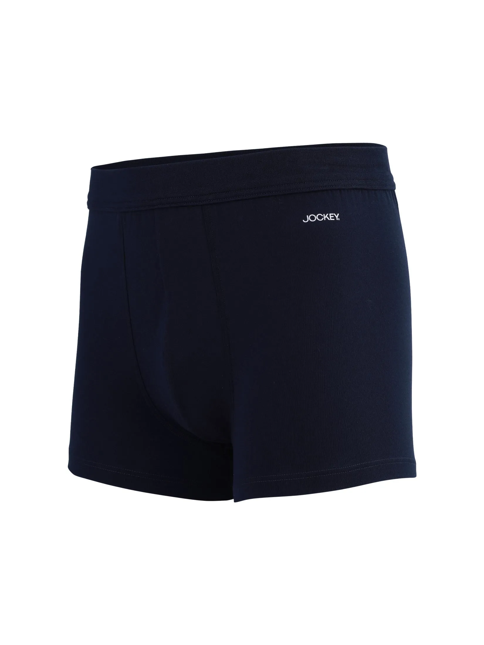 JOCKEY UNDERWEAR Men's COTTON STRETCH TRUNKS NAVY
