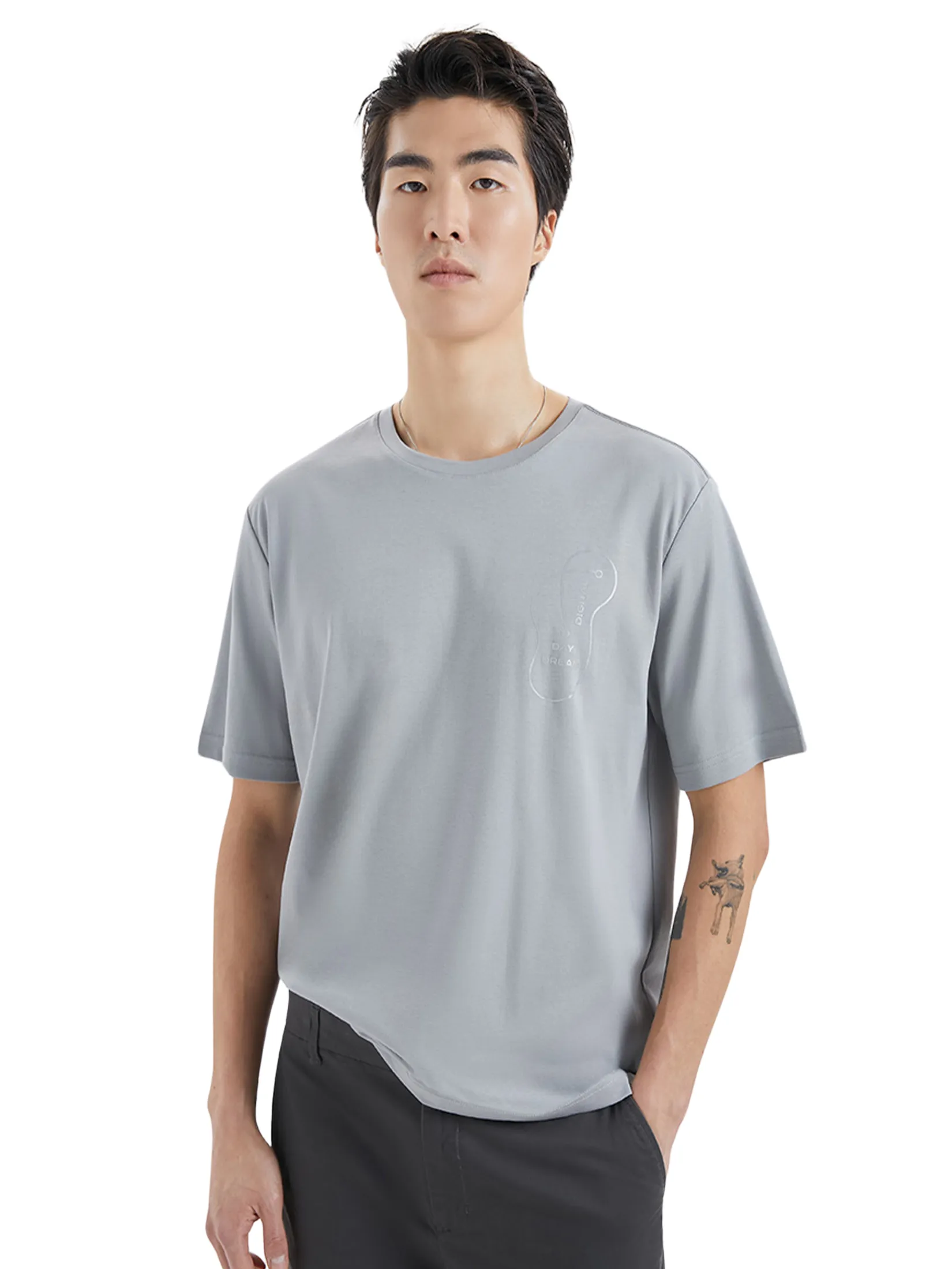 DAPPER DAPPER DESTINATION Print T-Shirt Grey