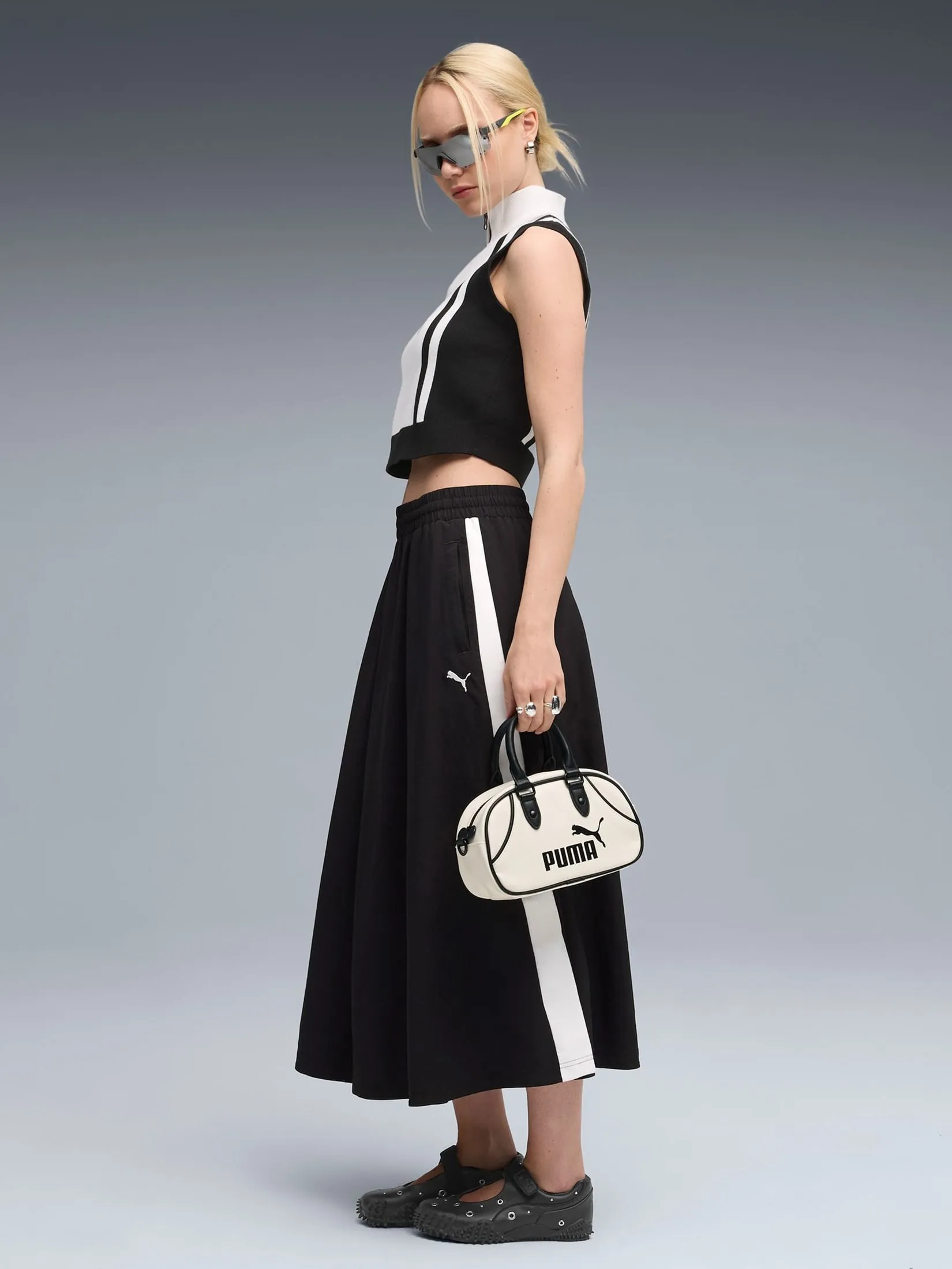 PUMA Women Tank Future.Puma.Archive Half-Zip Knitted PUMA Black-PUMA White