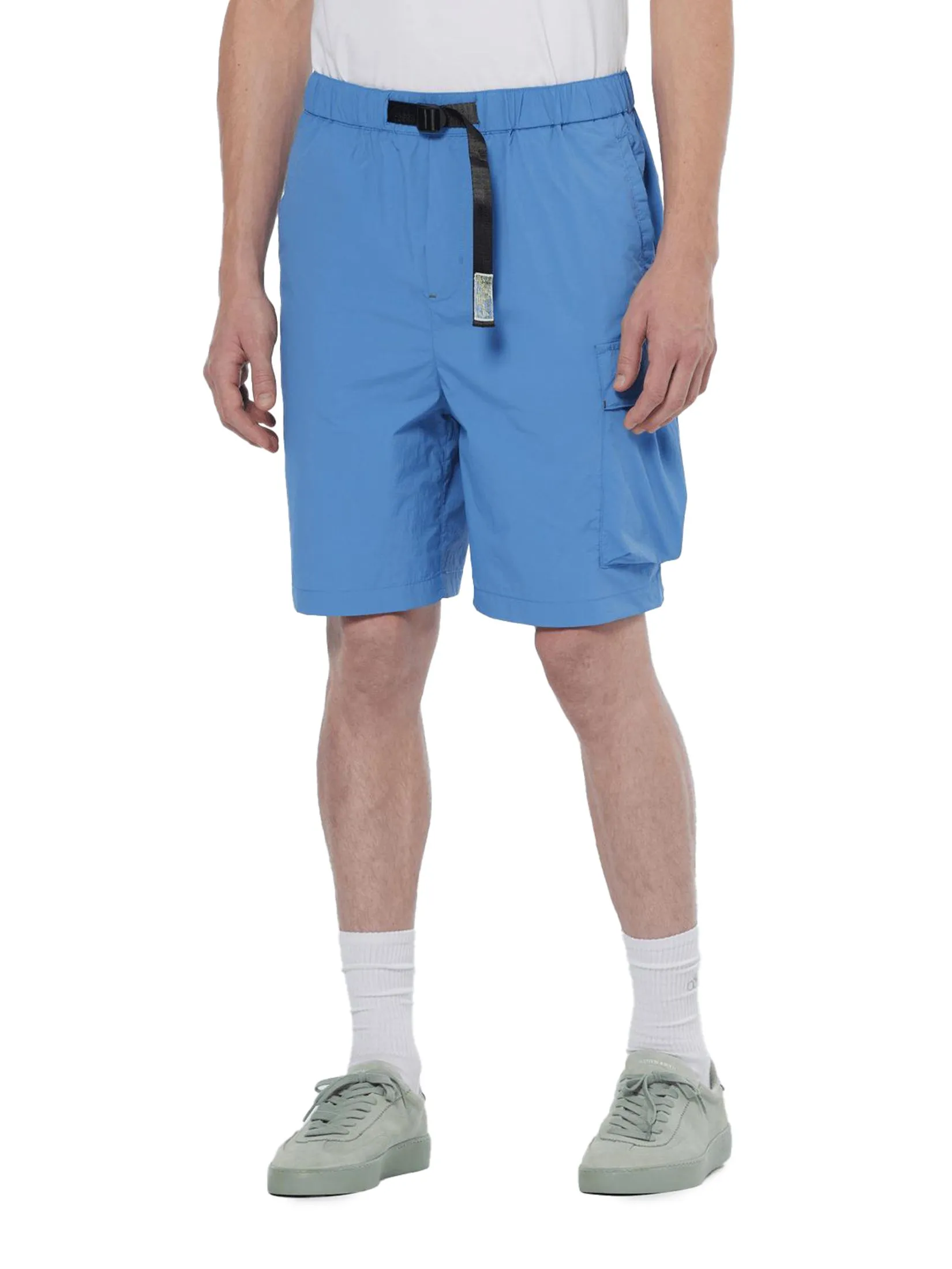 SCOTCH&SODA Men Cargo Short Lightweight Nylon Relaxed Fit Lake Blue