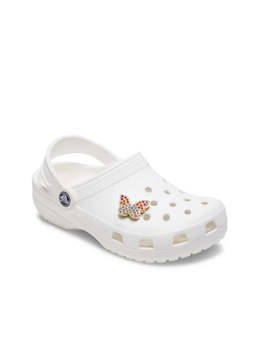 CROCS JIBBITZ™ GOLD RAINBOW ENCRUSTED BUTTERFLY